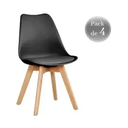 Juego de 4 Sillas Modelo OTTO con Patas de Haya