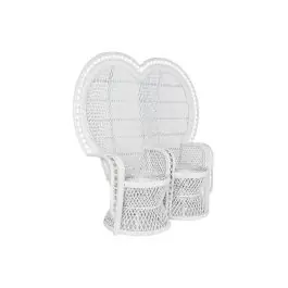 Sillón de Jardín de Ratán Blanco 2 Plazas MB-207721
