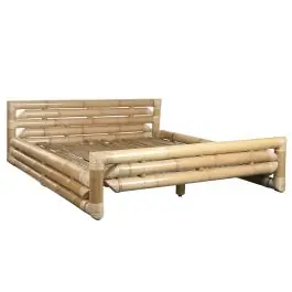 Cama de Bambú y Ratán Natural MB-221747