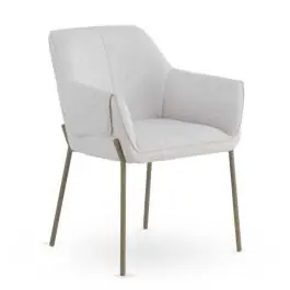 Silla de Comedor con Reposabrazos en Chenilla GABAR - Sillas