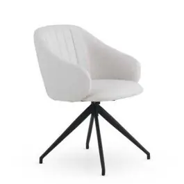 Silla Giratoria Tapizada en Chenilla con Patas de Metal GABAR - Sillas