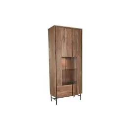 Vitrina de Salón en Madera de Acacia con Cristal MB-201135