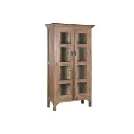 Vitrina de Salón de Madera Reciclada con Acabado Antiguo MB-213755