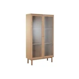 Vitrina de Cristal con Estructura MDF y Dos Puertas MB-223046