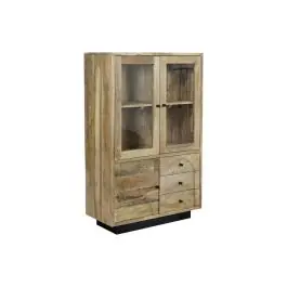 Vitrina de Salón en Madera de Mango con Cristal MB-205538