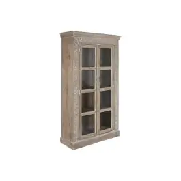 Vitrina de Madera de Mango Tallada a Mano MB-216505