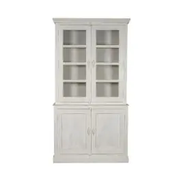 Vitrina Alta de Madera de Mango con Puertas de Cristal MB-224033