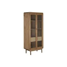 Vitrina de Cristal en Madera de Teca Natural MB-215338