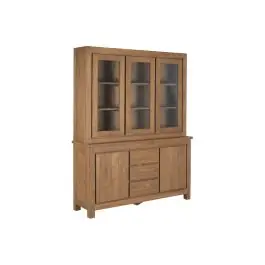 Vitrina Estructura de Madera Teca Reciclada con Cristal MB-221778