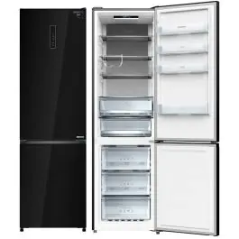 Frigorífico Combi No Frost Cristal Negro INFINITON FGC403C20BDG - Electrodomésticos