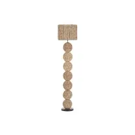 Lámpara de Pie Madera Metal Marrón LA-223301