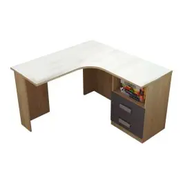 Mesa de Estudio de Rincón con Cajones en Puccini y Grafito DONALD - Estancias