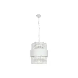 Lámpara de Techo de Hierro y Madera Blanca LA-213684