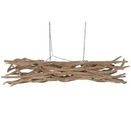 Lámpara de Techo Teca y Hierro 190 cm LA-223724