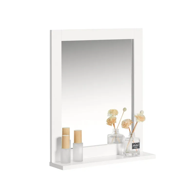 Mueble de Pared con Espejo, 2 en 1 Espejo y Estante de Baño FRG129-W SoBuy ES