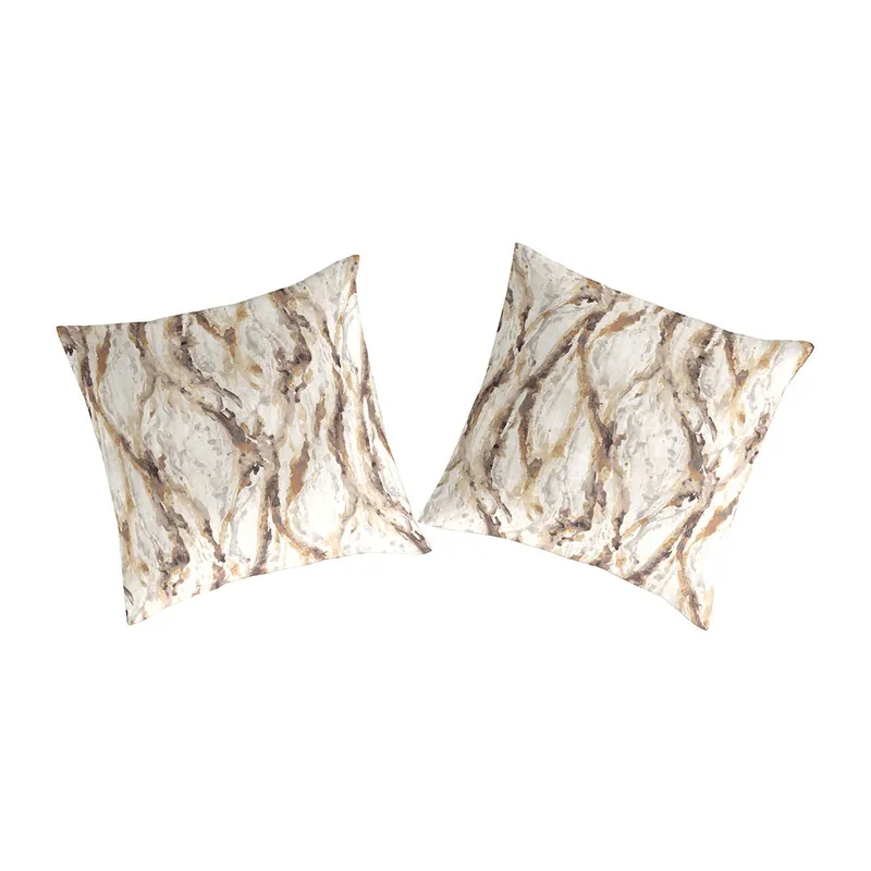 2 Fundas de almohada 100% algodón percal LIAM 65x65 cm beige - Textil