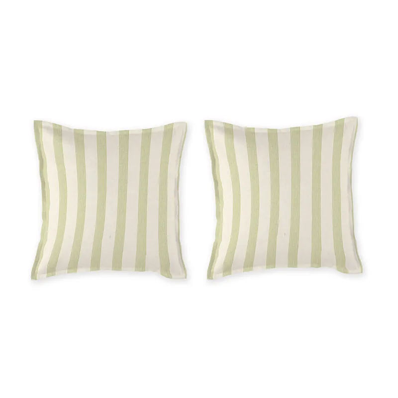 2 Fundas de almohada 100% algodón percal orgánico BENGALE 50x50+2,5 cm- amarillo claro