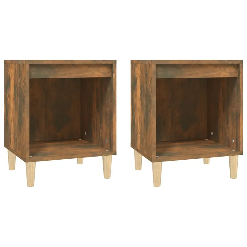 vidaXL Mesitas de noche 2 unidades color blanco 40x35x50 cm - Muebles