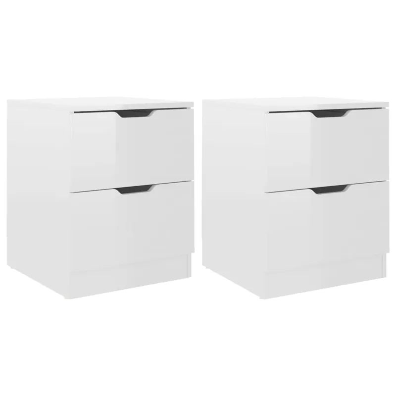 vidaXL Mesitas noche 2 uds madera ingeniería roble ahumado 40x40x50 cm - Muebles