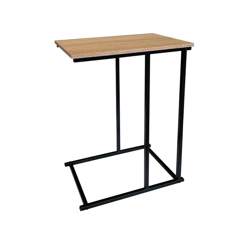 Acomoda Textil - Mesa Auxiliar para Sofá 58x40x26 cm Resistente, Ergonómica y Ligera. Mesita Auxiliar de Madera Versátil y Cómoda para Cama, Dormitorio y Salón de Fácil Montaje. (Negro)