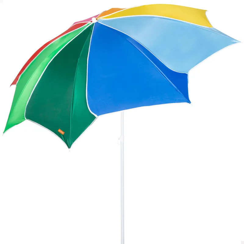 Aktive Beach Sombrilla de playa inclinable multicolor D200 con protección UV50 - Jardín