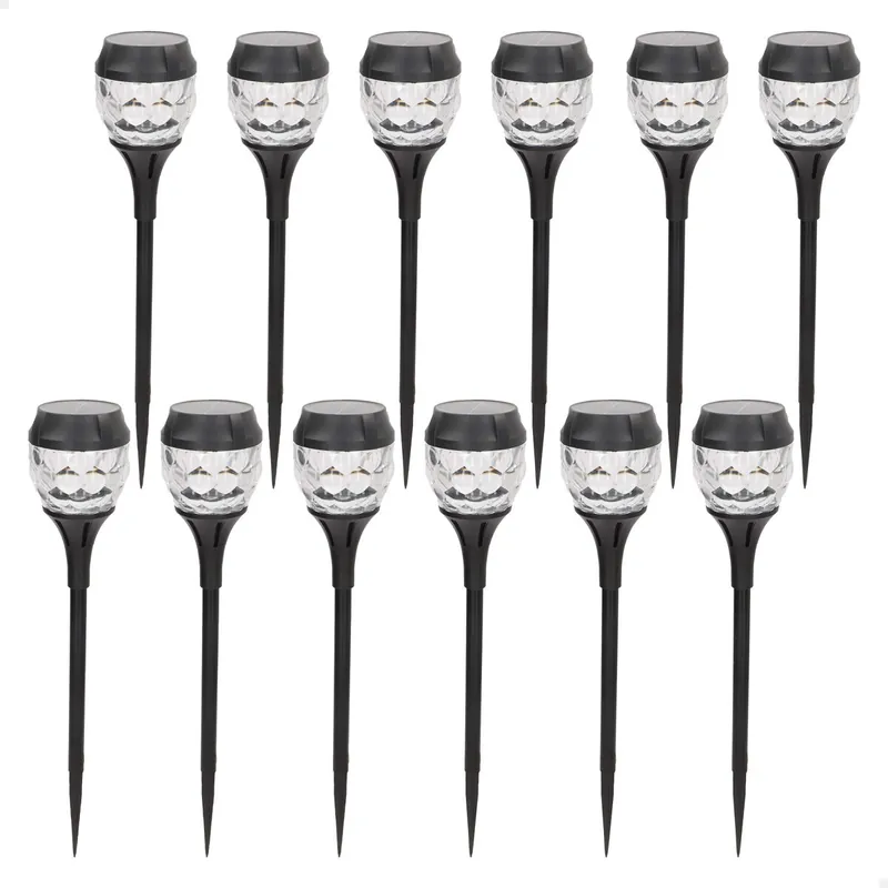 Aktive Set de 12 balizas solares LED 5-10 lúmenes con proyección decorativa