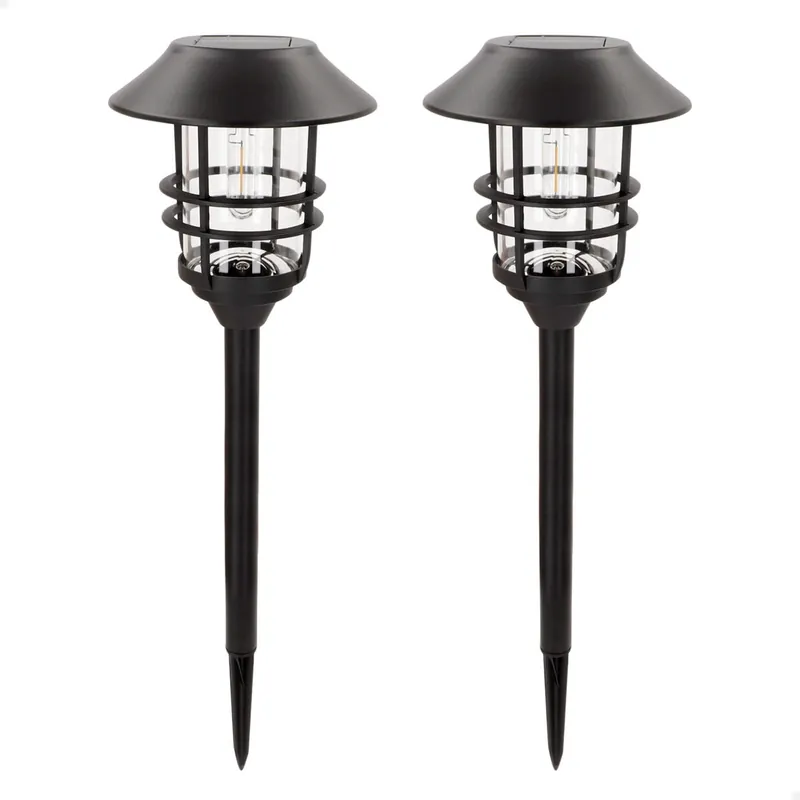 Aktive Set de 2 balizas LED solares luz cálida 6 lúmenes IP44 - Decoración