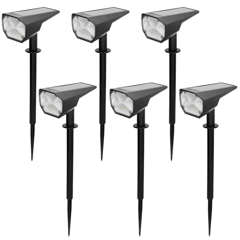 Aktive Set de 6 balizas solares LED luz fija y de colores 5-10 lúmenes