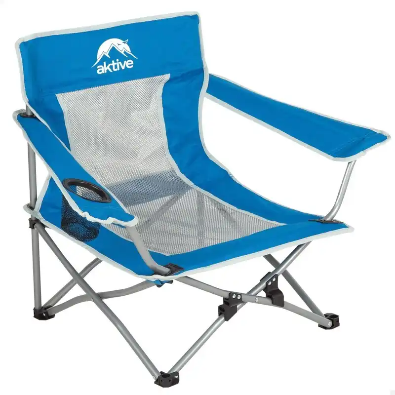 Aktive Silla baja plegable antivuelco azul - Jardín