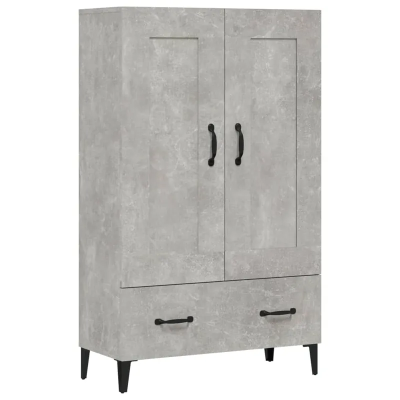 vidaXL Aparador de madera contrachapada gris hormigón 70x31x115 cm - Muebles