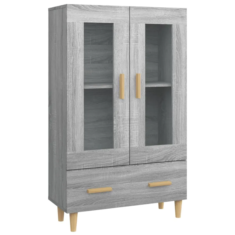 vidaXL Aparador alto de madera contrachapada gris Sonoma 70x31x115 cm - Muebles