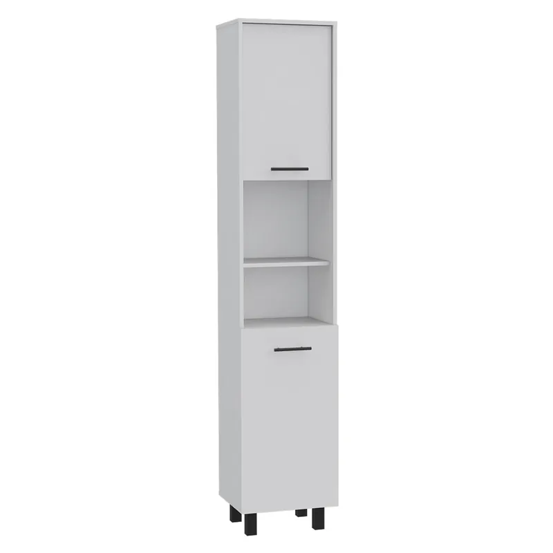 Alacena Hobart en melamina con dos gabinetes y cinco estantes - Muebles