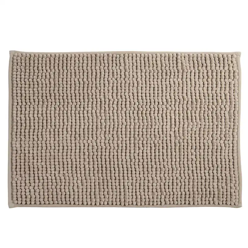 Alfombra De Baño Msv "Chenille" De Microfibra En Color Topo 40 X 60 Cm - Textil