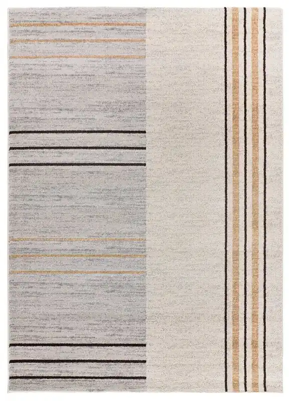 Alfombra de diseño geométrico gris CRAFT, 160x230 cm - ATTICGO