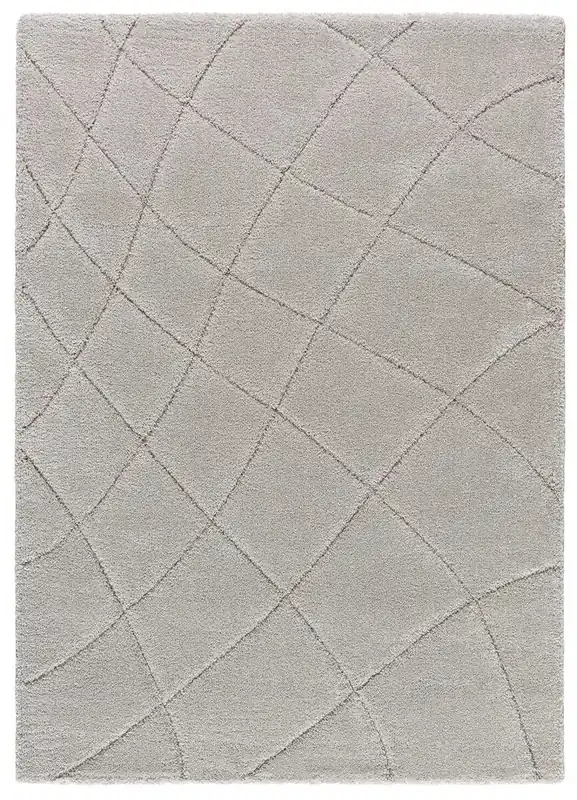 Alfombra de estilo escandinavo en blanco MOLIER, 160x230 cm - ATTICGO