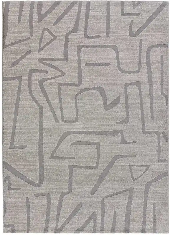 Alfombra de estilo étnico con relieve en plata HL-AFRICA, 200x300 cm - ATTICGO
