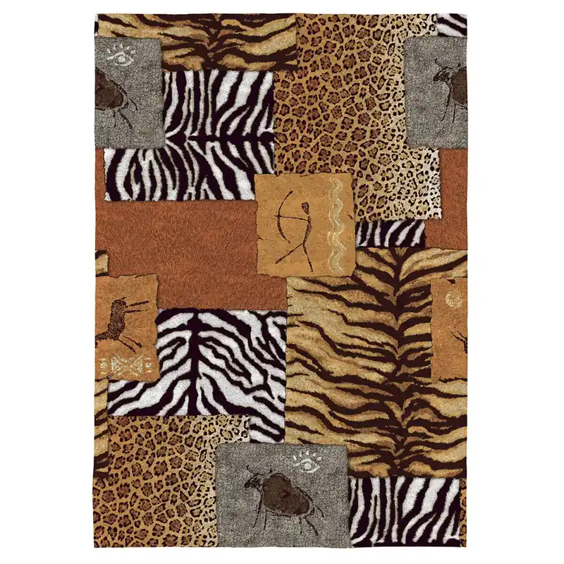 Alfombra decorativa RUSG&RUGS KAMPALA 120x170 cm marrón - Textil