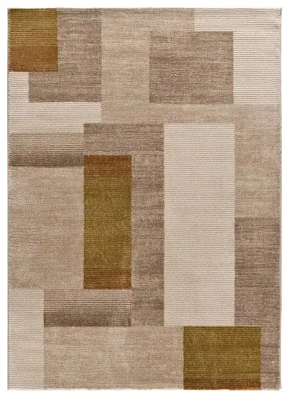 Alfombra geométrica con relieve multicolor MELFI, 140x200 cm - ATTICGO