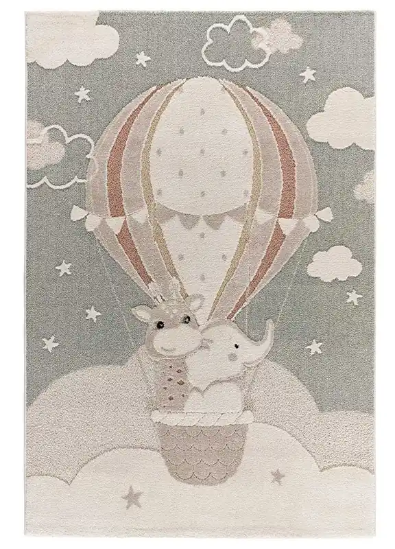 Alfombra infantil hipopótamo piedra CLOWN, 120x170 cm - ATTICGO