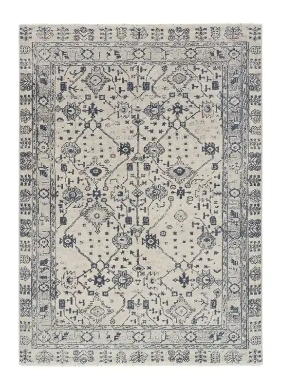 Alfombra vintage azul SIROCO, 200x290 cm - ATTICGO