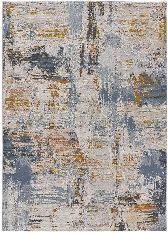 Alfombra abstracta multicolor SPRINGS, 77x150 cm - ATTICGO