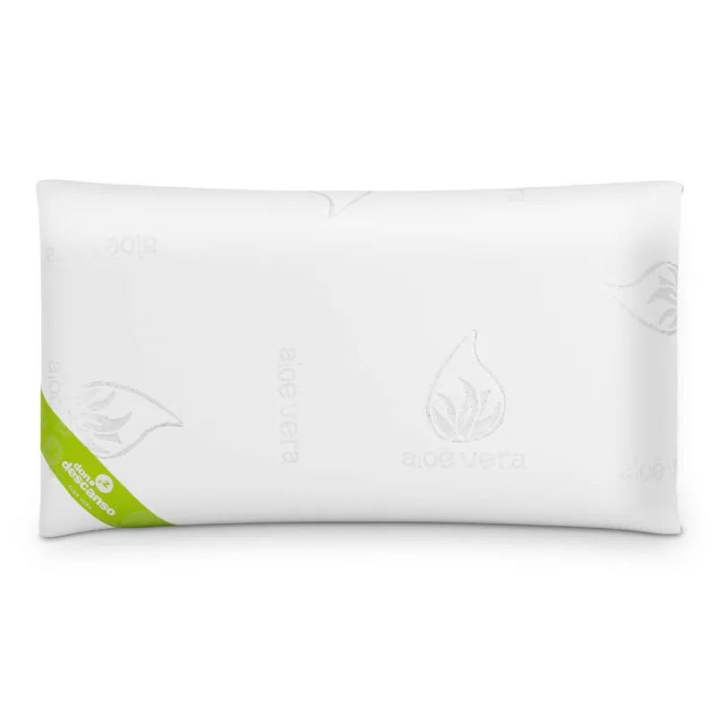 Almohada Copos Viscoelástica Aloe Vera Nalui Blanco (70x38 cm), Firmeza Media - Textil
