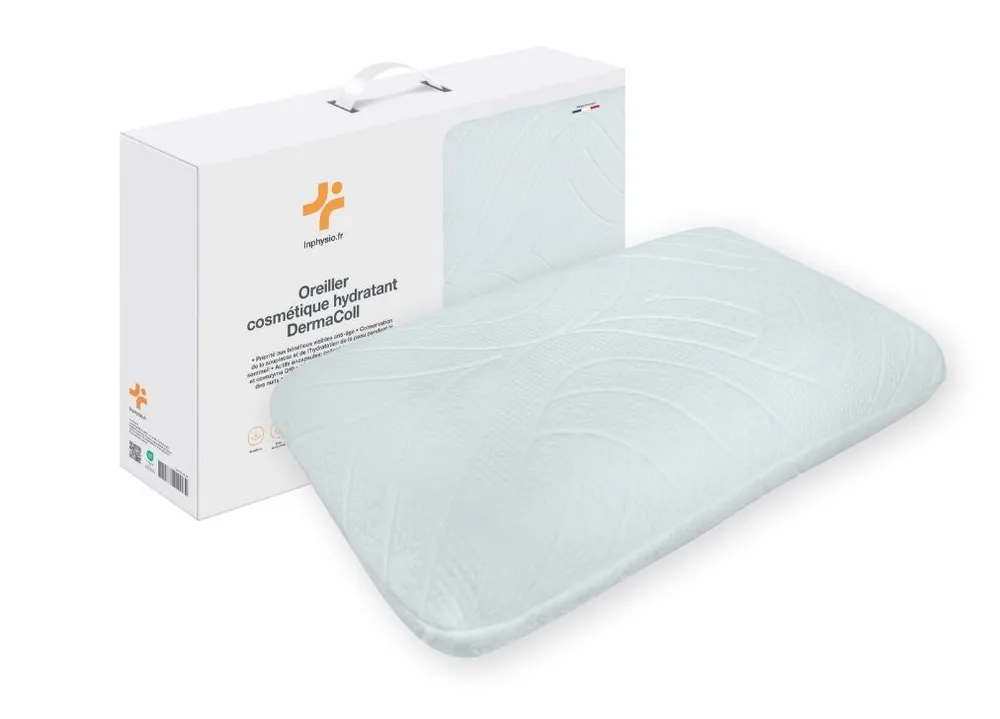 Almohada hidratante viscoelástica DERMACOLL con funda cosmética - Textil
