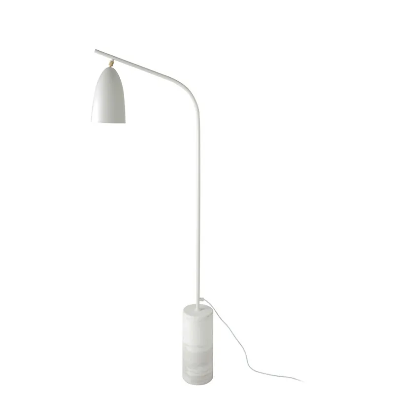 ANGEL CERDA Lámpara de pie de mármol y acero blanco - Decoración