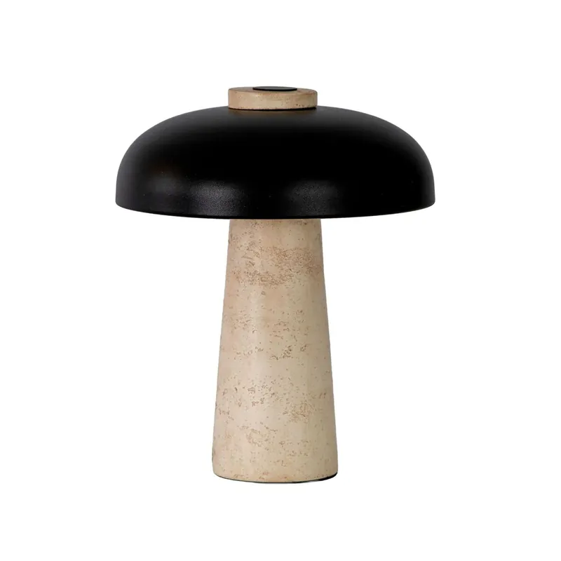 THE LUMINE Lámpara sobremesa acero y mármol porcelánico - Decoración