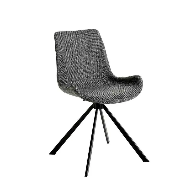 ANGEL CERDA Silla giratoria tela gris oscuro - Muebles