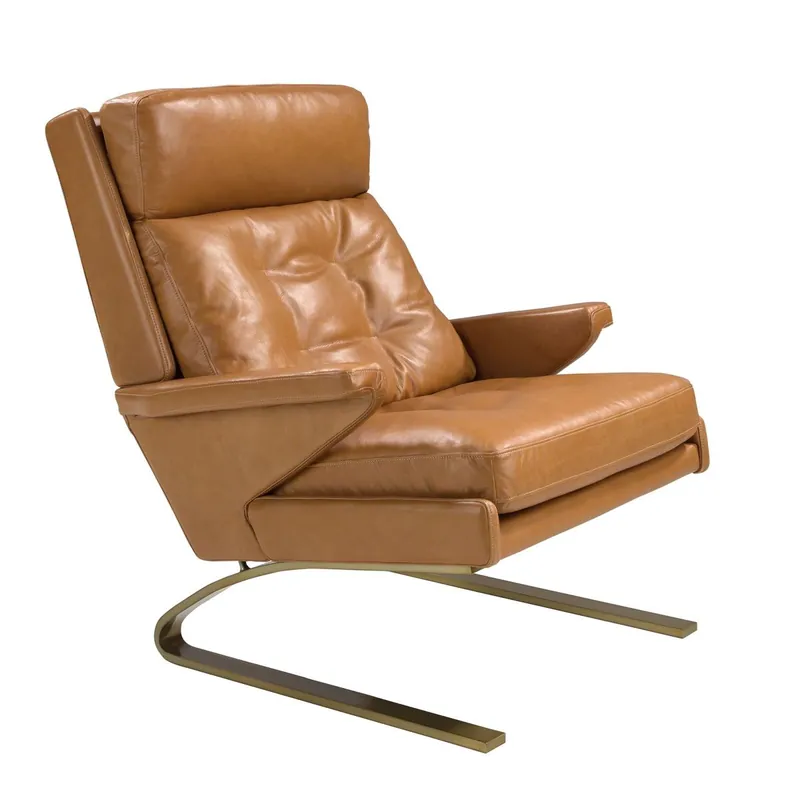 ANGEL CERDA Sillón piel camel - Sofás sillones puffs