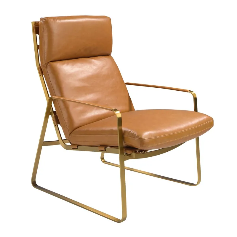 ANGEL CERDA Sillón piel camel - Sofás sillones puffs