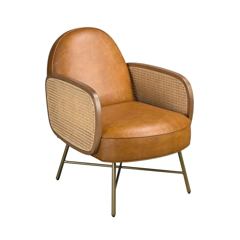 ANGEL CERDA Sillón piel marrón - Sofás sillones puffs