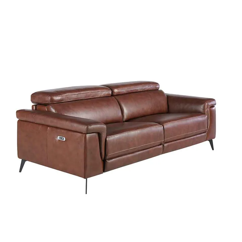 Sofá 3 plazas tapizado piel vacuno modelo 6117 Angel Cerdá S.L. - Sofás sillones puffs